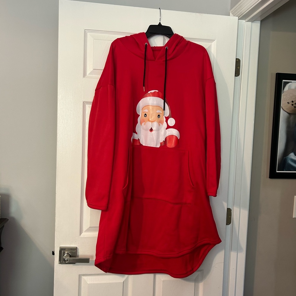 Red Santa Hoodie Dress